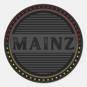 Mainzer Stadtstolz-Emblem – Deutsche Identität Runder Aufkleber