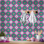 Mairy Blossoms marokkanisches Mosaikmuster Fliese<br><div class="desc">Ein marokkanisches Fliesendesign,  das Sie zu einem zauberhaften Märchengarten führt,  in dem lebendige Blume unter dem Mondlicht blühen,  umgeben von üppiger Vegetation und geheimnisvollen Räumen.</div>