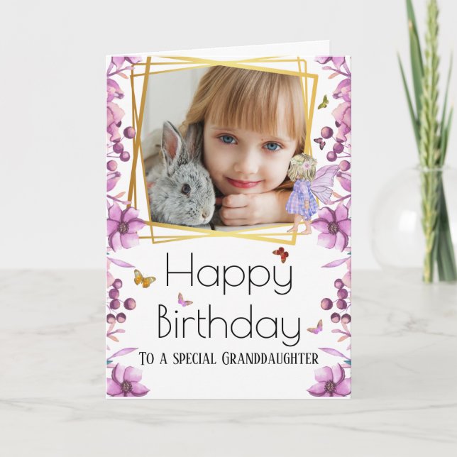 Mairy DIY Foto Schmetterling Garten Geburtstag Karte (Vorderseite)