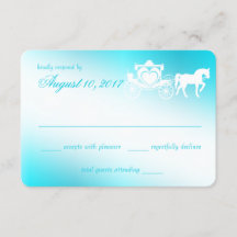 Mairy Tale Carriage Aqua Response Card
