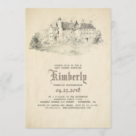 Mairytale Alte Burg Vintage Babydusche Einladung