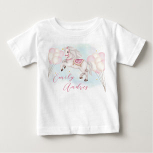 Mairytale baby Pony Pink Ballon Birthday Girl T-shirt