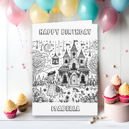 Mairytale Coloring Page Geburtstag Karte