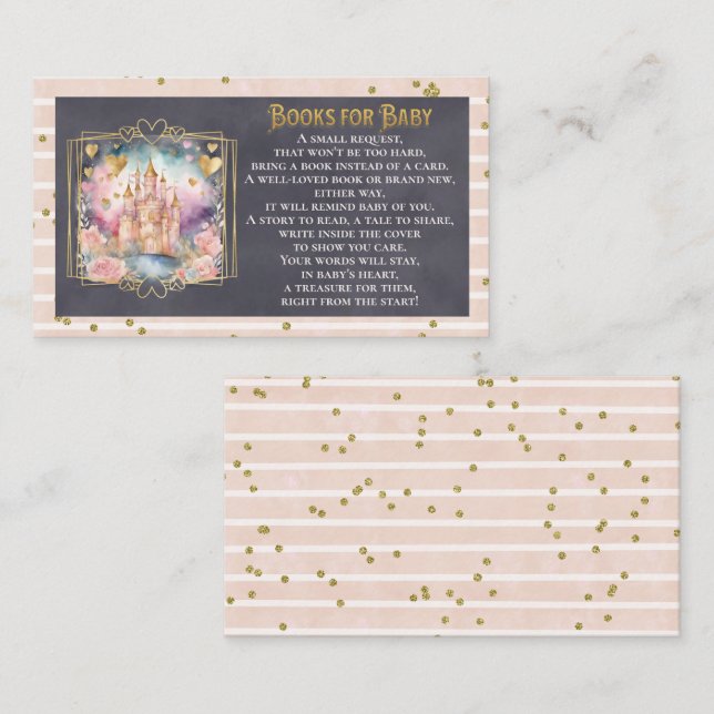 Mairytale Princess Baby Showbücher für Baby Begleitkarte (Vorne/Hinten)