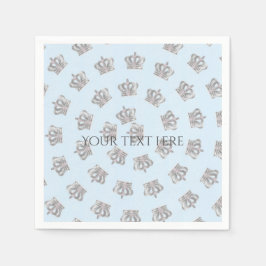 Mairytale Vintag Crown Blue Party Napkins Serviette