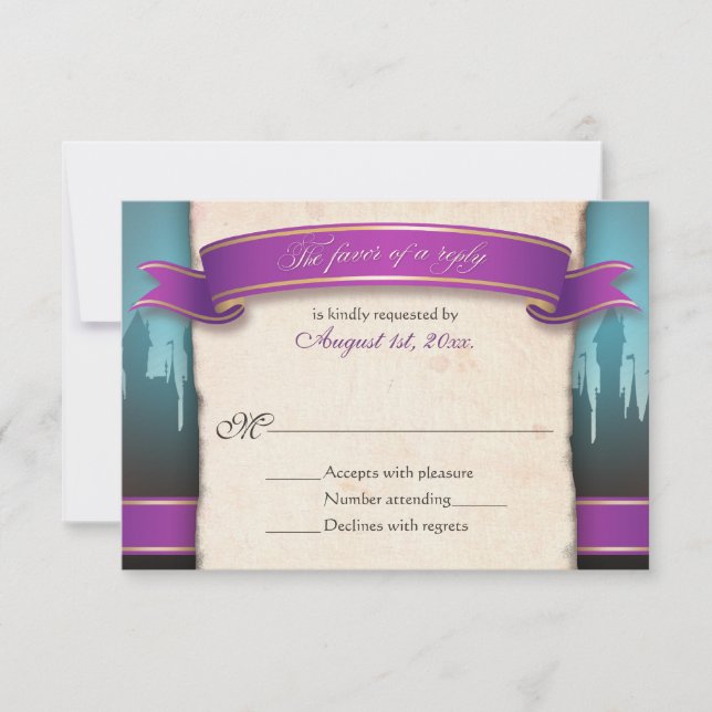 Mairytale Wedding RSVP Replik Cards (Vorderseite)