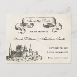 Mairytale Wedding Save the Date Postcard Ankündigungspostkarte