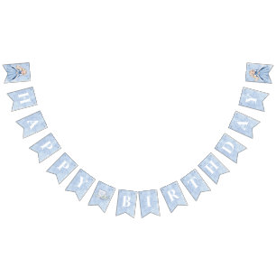 Mairytale Winter Snow Princess Geburtstag Blonde Wimpelkette