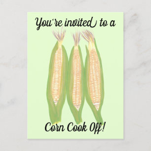 Mais auf Cob Corn Cook Off Einladung Postkarten