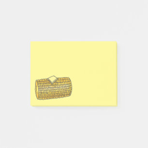 Mais auf Cob Corncob Yellow Picnic Food Post it Post-it Klebezettel
