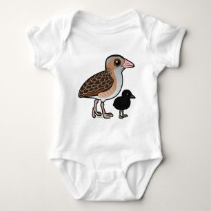 Mais Crake mit Baby Baby Strampler
