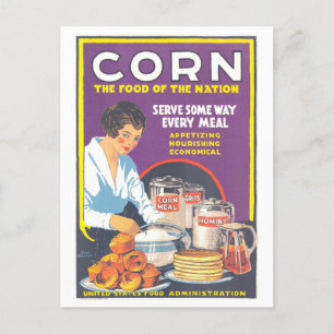"Mais: Das Essen der Nation" WWI Poster Postkarte