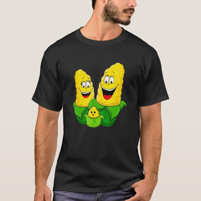 Mais Gemüsepflanze Vegane Maisfarm T-Shirt (Vorderseite)
