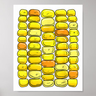 Mais Halloween Kostüm Sonnenmais auf dem Cob Poster
