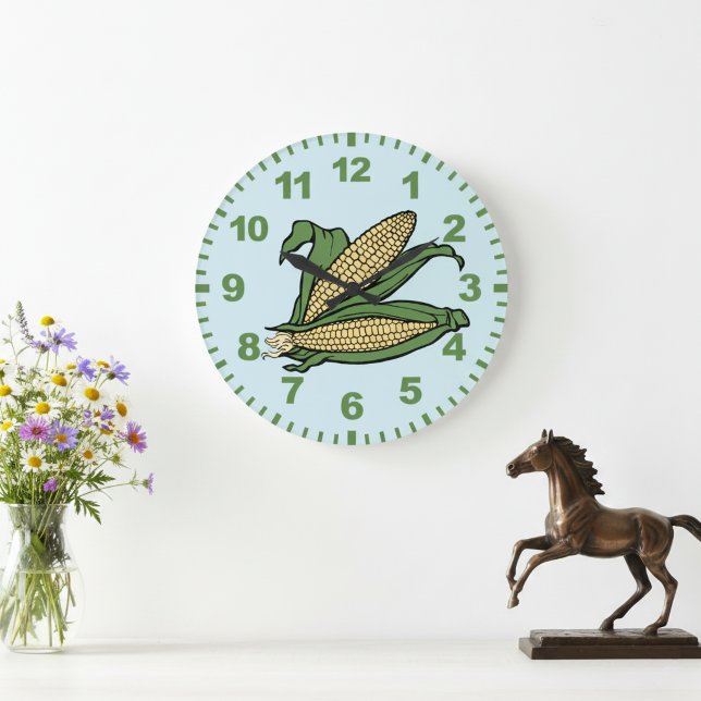 Mais Küchenwanduhr Große Wanduhr (Corn kitchen wall clock.)