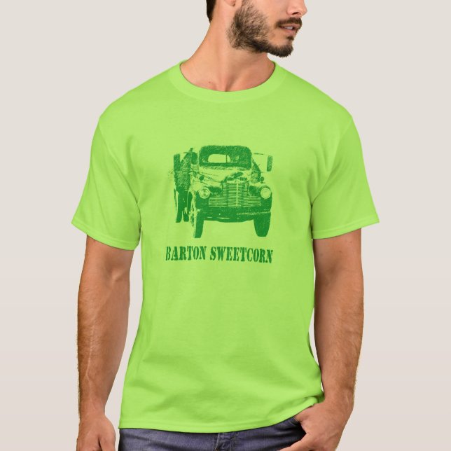 Mais-LKW-Hyper grüne Version T-Shirt (Vorderseite)