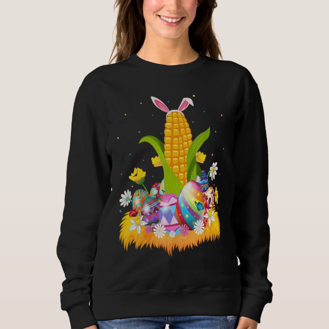 Mais Ostereier Funny Mais Ostern Sonntag Sweatshirt (Vorderseite)