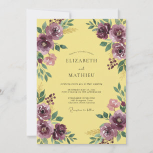 Mais-Pflaume-Blatt-Hochzeit Einladung