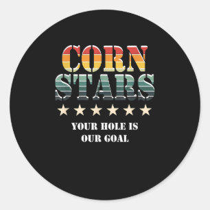 Mais Stars Lustiges Männer Cornhole Team Zubehör Runder Aufkleber