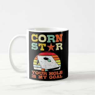 Mais Stern Dein Loch ist mein Ziel Vintage Cornhol Kaffeetasse