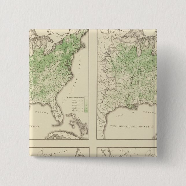 Mais- und Milcherzeugung, US-Lithograph Button (Vorderseite)