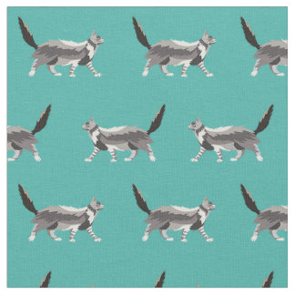Maiscoon-Katze Türkis Stoff