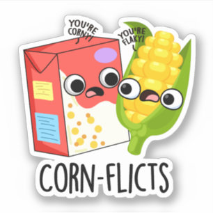 Maisflict Funny Cornflake Corn Pun Aufkleber
