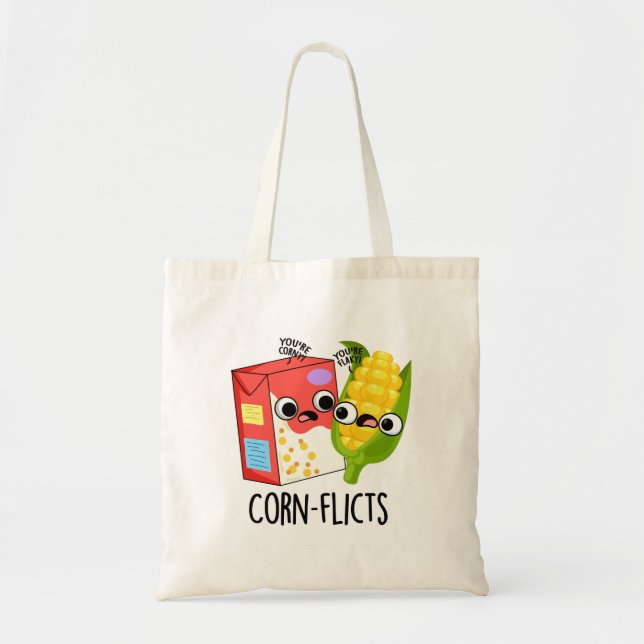 Maisflict Funny Cornflake Corn Pun Tragetasche (Vorne)