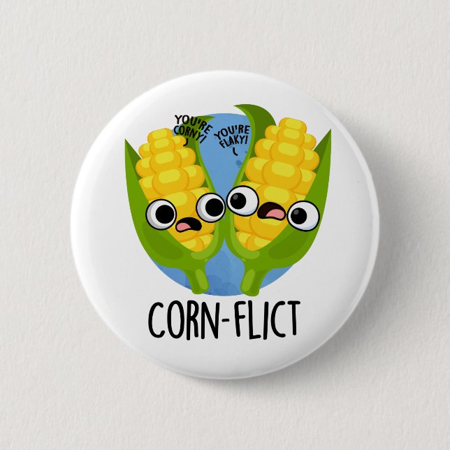 Maisflict Funny Mais Pun Button (Vorderseite)
