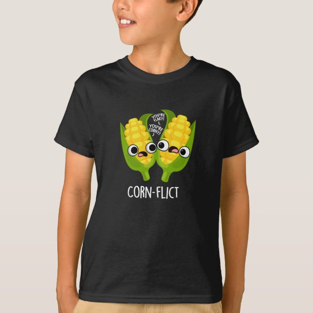 Maisflict Funny Mais Pun Dark BG T-Shirt (Vorderseite)