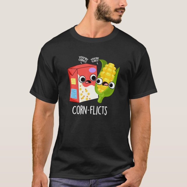 Maisflicts Funny Cornflake Corn Pun T-Shirt (Vorderseite)