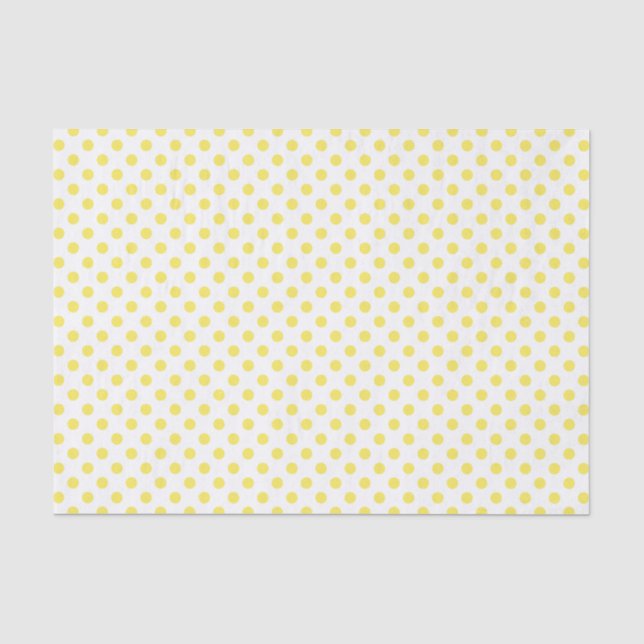 Maisgelbe Polka-Dots-Circles Seidenpapier (Vorderseite)