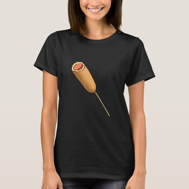 Maishund Bite Wurst Liebe Funny Corn Dog Feinschme T-Shirt (Vorderseite)