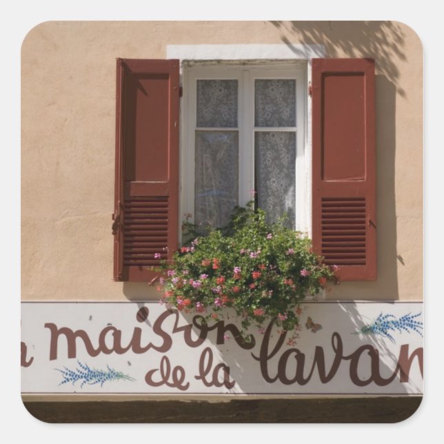 Maison de la Lavande, Place du Couwert, Quadratischer Aufkleber (Vorderseite)