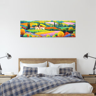 "Maisons Provençales" Grosse Landschaft Provence Leinwanddruck