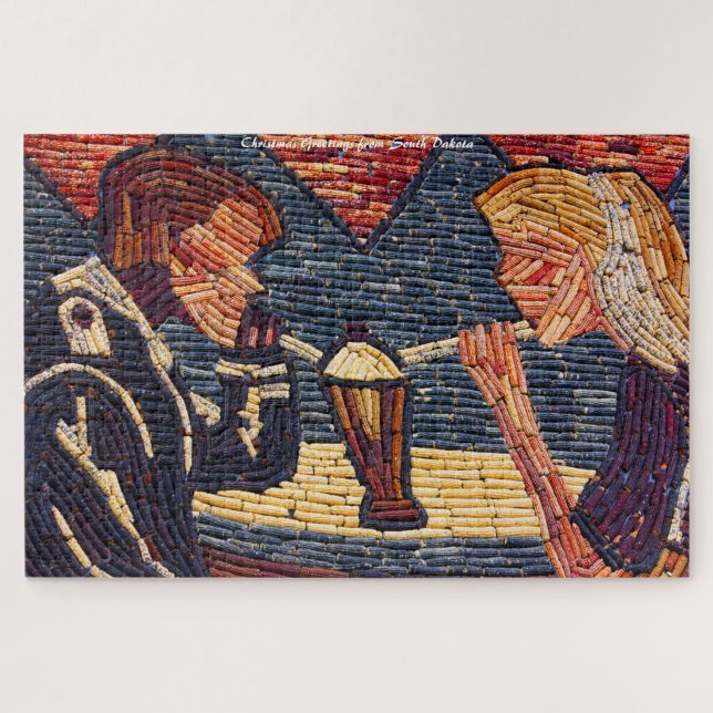 Maispalast South Dakota. Weihnachtsgrüße Puzzle (Horizontal)