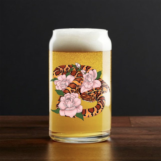 Maisschlange Rosa Blume grün Dosenglas (Von Creator hochgeladen)