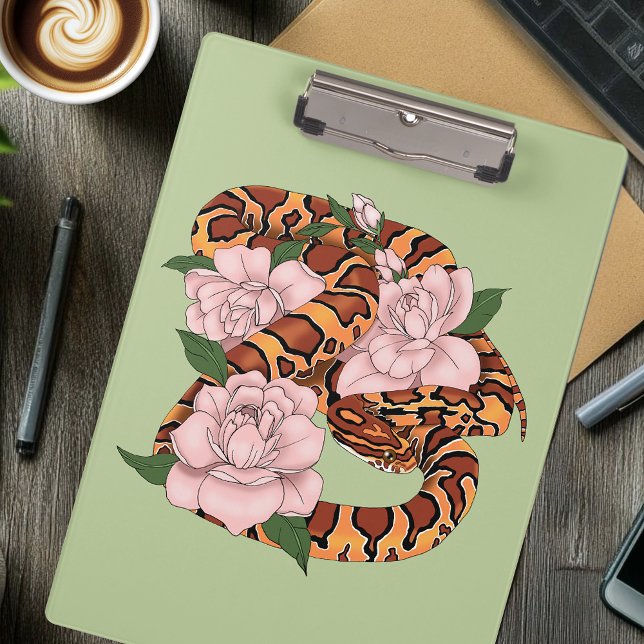 Maisschlange Rosa Blume grün Klemmbrett (Von Creator hochgeladen)