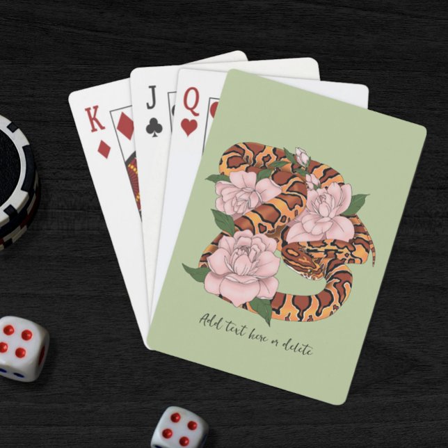Maisschlange Rosa Blume grün Spielkarten (Von Creator hochgeladen)