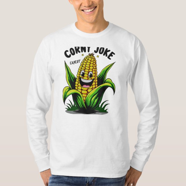 Maisspass mit unserem Corny Joke Expert Mais T-Shirt (Vorderseite)