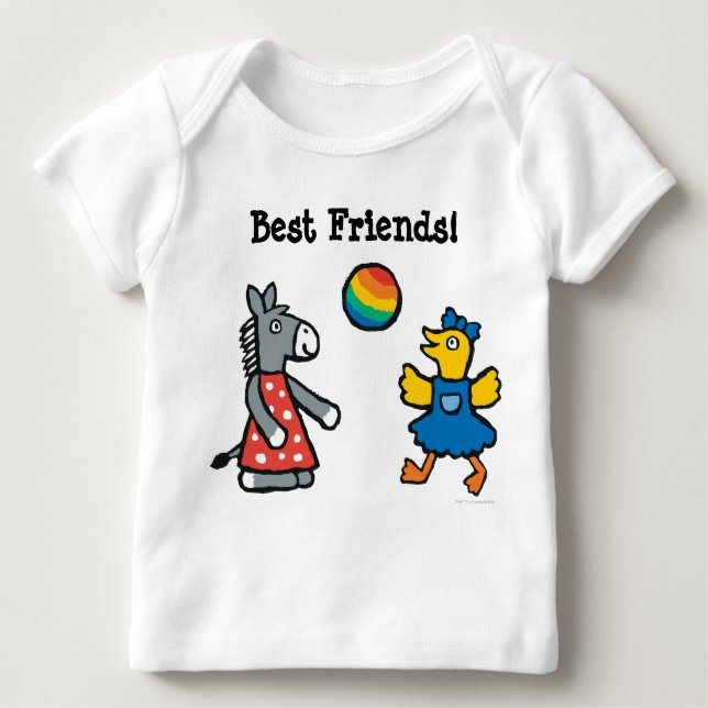 Maisy an der Vorschule mit Freunden auf dem Baby T-Shirt (Vorderseite)