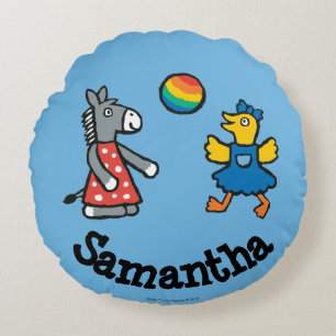 Maisy an der Vorschule mit Freunden auf dem Rundes Kissen