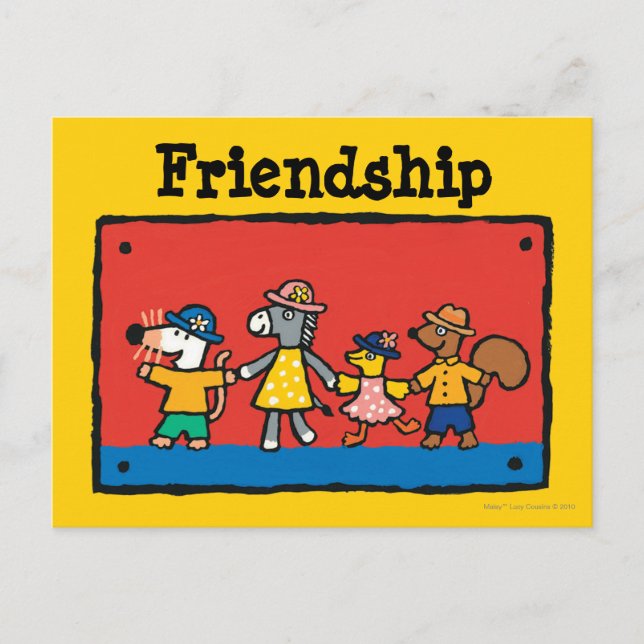 Maisy and Best Friends Hold Hands Postkarte (Vorderseite)