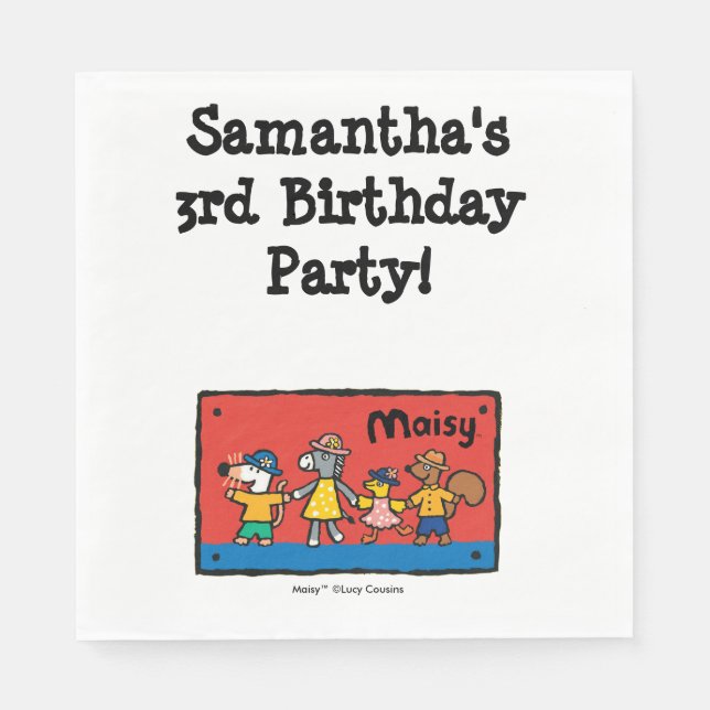 Maisy and Best Friends Hold Hands Serviette (Vorderseite)