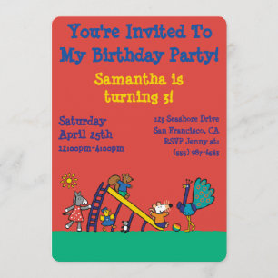 Maisy auf dem Spielplatz mit Freunden Einladung