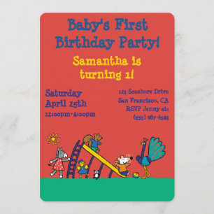 Maisy auf dem Spielplatz mit Freunden Einladung