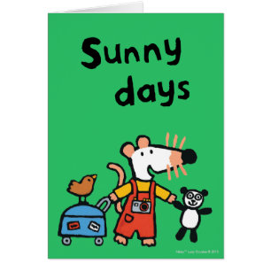 Maisy bereit zu den Ferien mit Gepäck