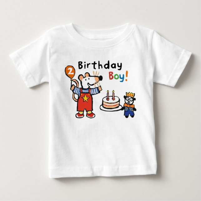 Maisy Birthday Boy, 2 Jahre alt Baby T-shirt (Vorderseite)
