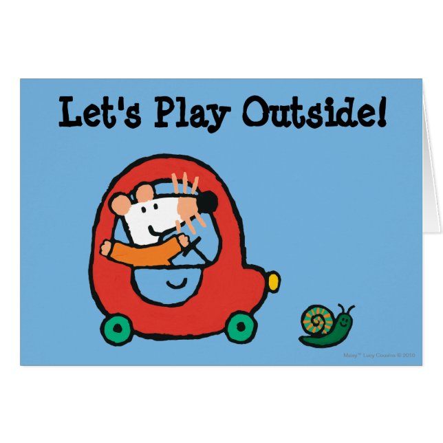 Maisy fährt ein niedliches rotes Auto (Vorderseite (Horizontal))