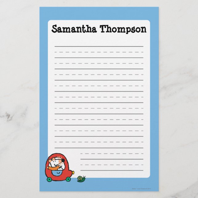 Maisy fährt ein niedliches rotes Auto Briefpapier